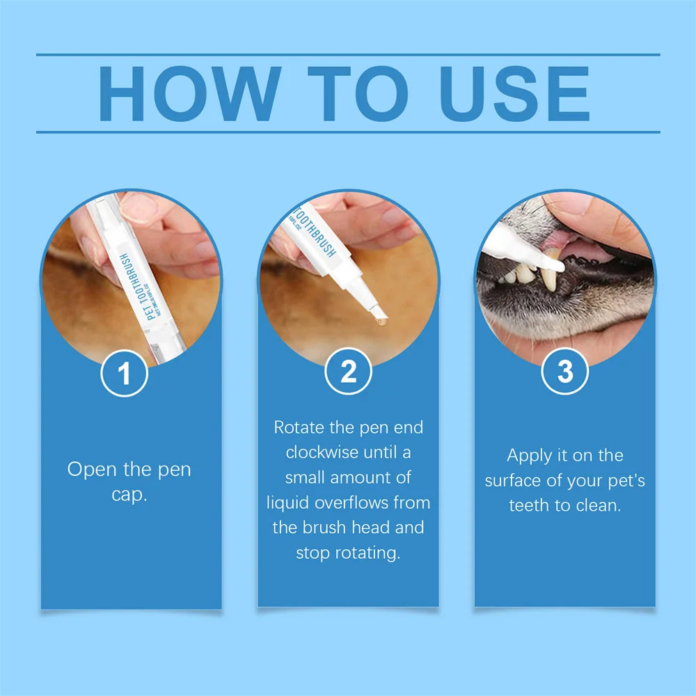 Dogs Cat Beauty Toothbrush Clean Kit Tartar Remover Teeth