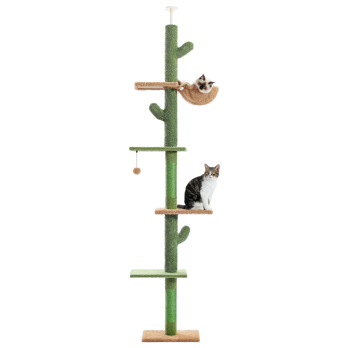 Cat Tree 5-Tier Floor to Ceiling Tall Climbing Tree