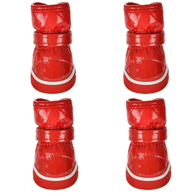 Pet Shoes Winter Warm Waterproof Slip Fleece Dog Snow Boots