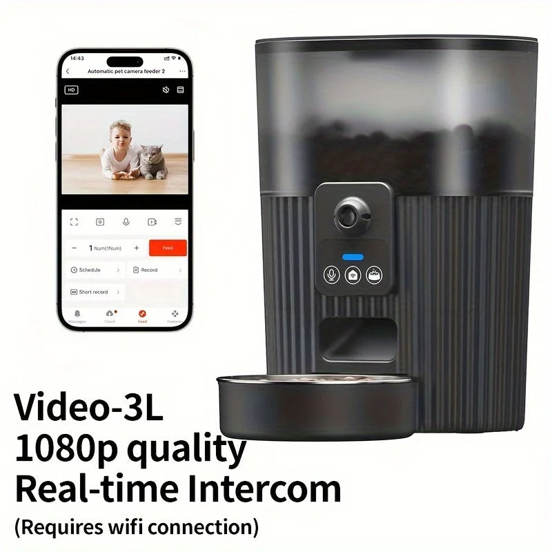 automatic  fixed feeding machine wifi remote smart  pet food dispenser