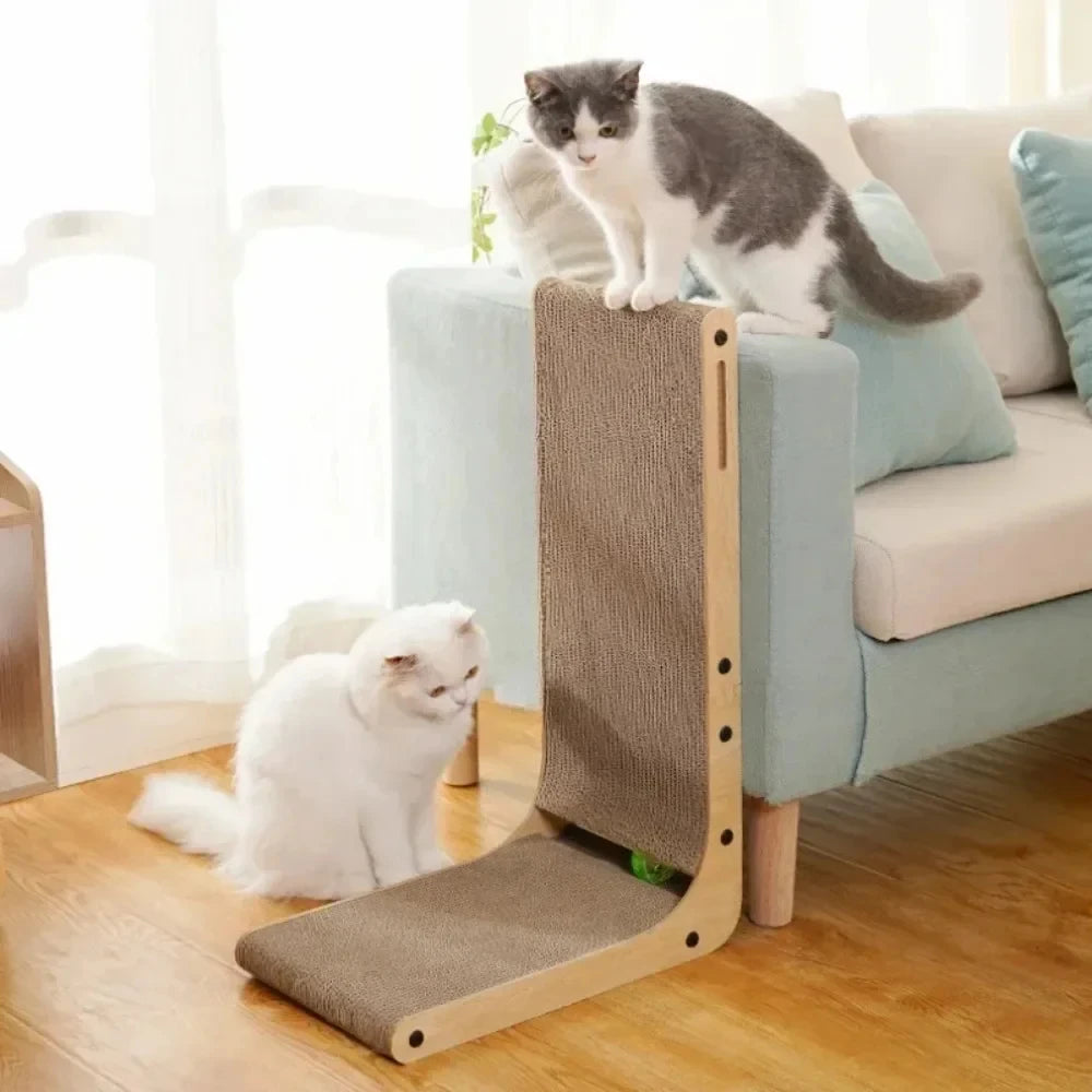L Shape Cat Scratcher, Protecting Furniture Cat Scratch Pad,