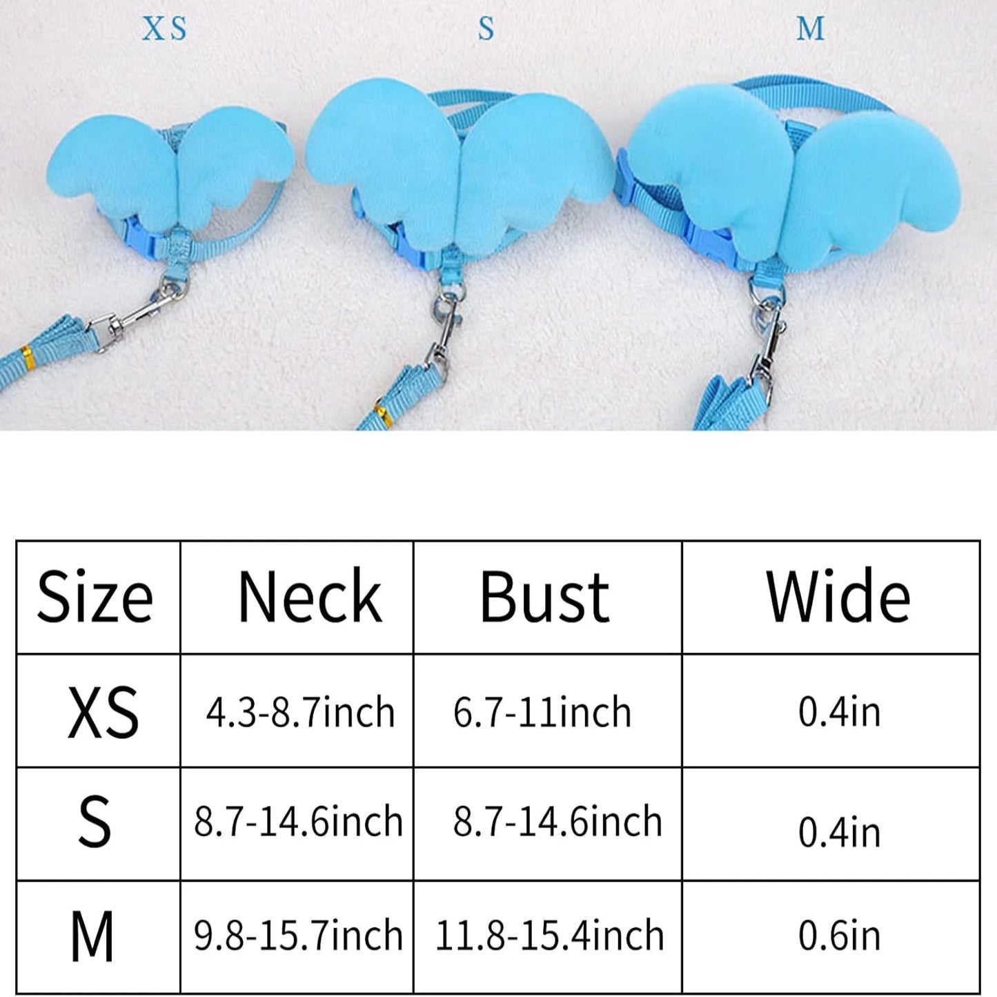Cute Angel Wings Dog Harness, Soft Pet Puppy Leash Set