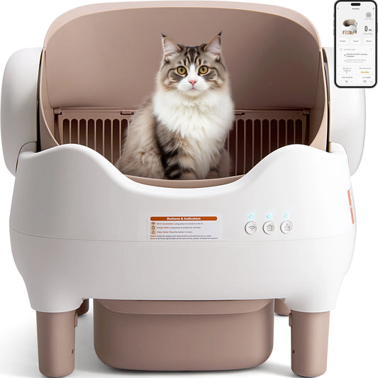 Self Cleaning Litter Box, Automatic Cat Litter Box with APP Control, Odor-Free