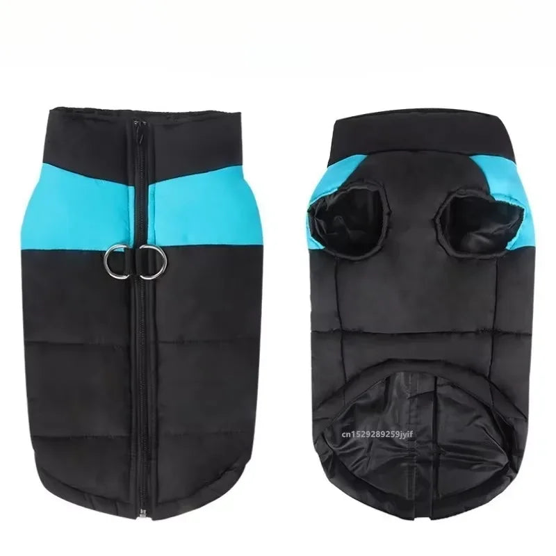 Waterproof Warm Dog Clothes Pet Coat Winter Vest Padded Zipper Jacket