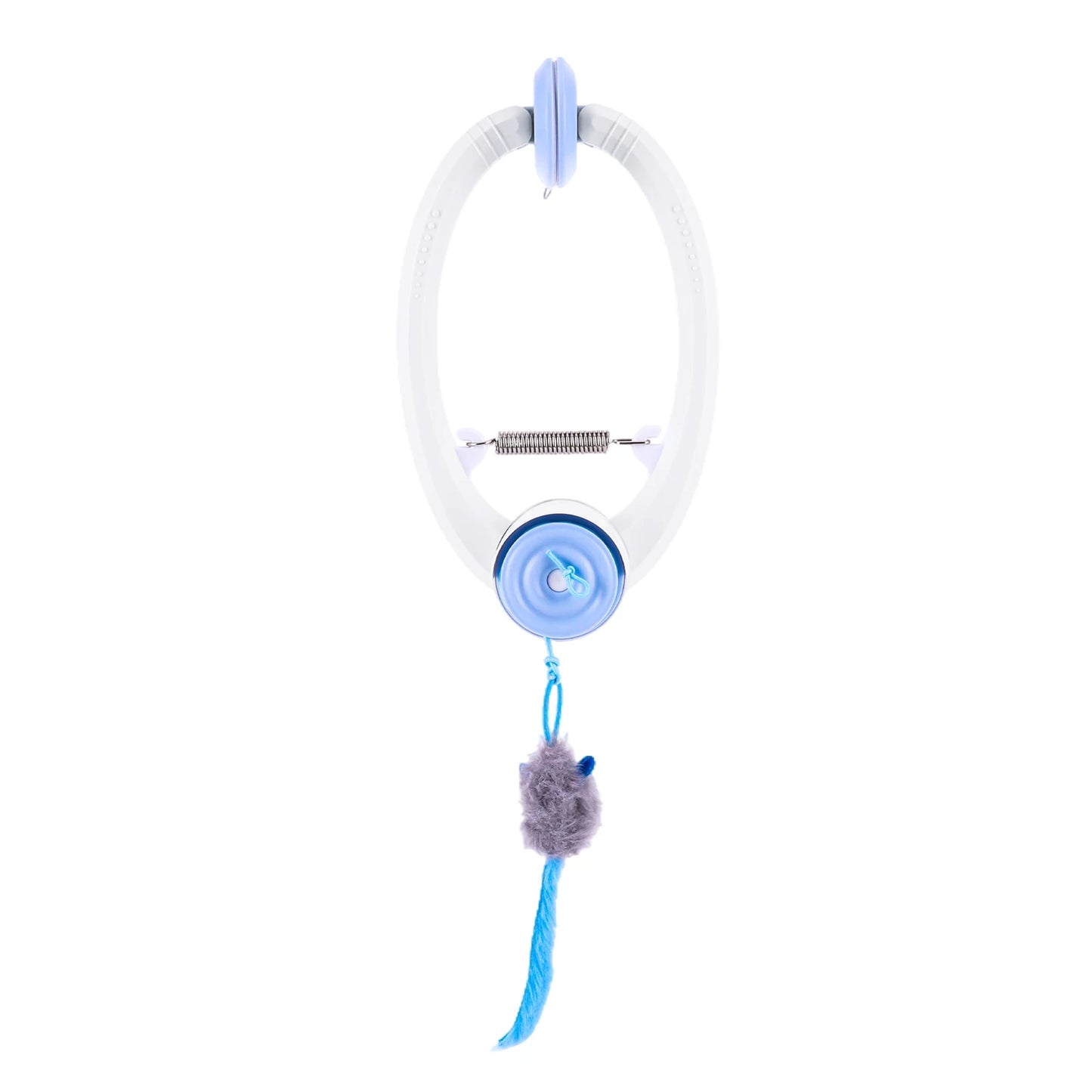 Door Hanging Automatic Retractable Kitten Toys with 3 Catnip Mice Self Play Hanging Door Cat Mouse Toys