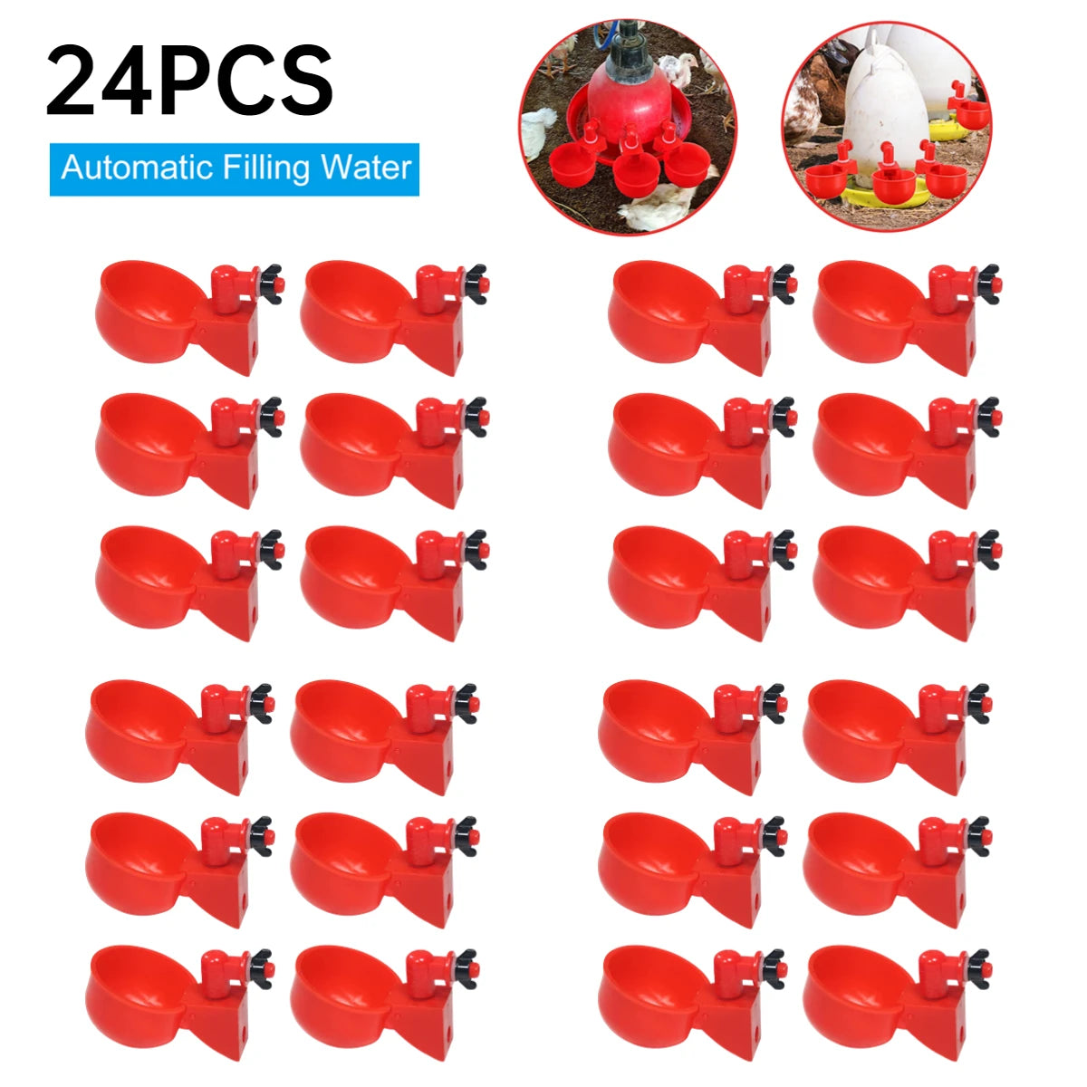 36-1PCS  Drinking Cup Automatic Feeder Poultry